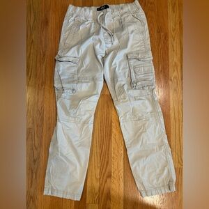 Men’s Khaki Hollister cargo pants.  Size Medium.  Slim fit.